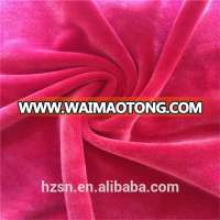 Polyester velboa velvet fabric with spandex for bedding article