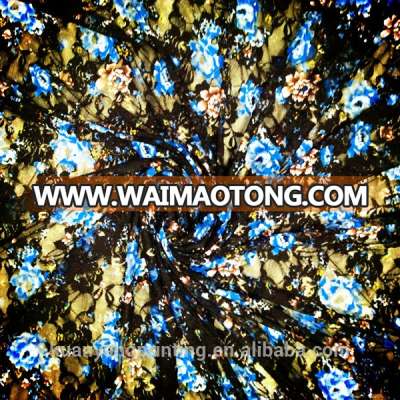 floral print polyester knit fabric for soccer sportswear